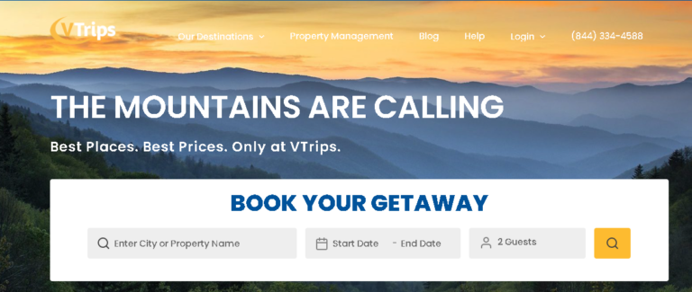 Vtrips homepage